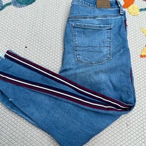American Eagle Red Lined Jeans